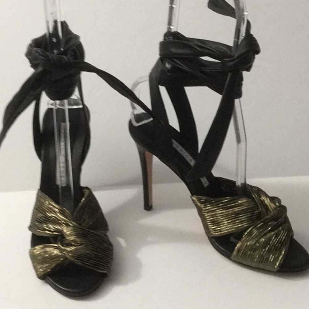 Veronica Beard Calida Lace Up Heeled Sandal Sz 39